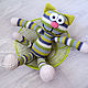 Order El gatito del arco iris. punto de juguete. GALAtoys. Livemaster. . Stuffed Toys Фото №3
