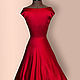 Order Red silk dress with a fluffy skirt Valentino. Lana Kmekich (lanakmekich). Livemaster. . Dresses Фото №3
