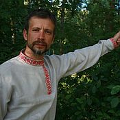 Русский стиль handmade. Livemaster - original item Russian traditional shirt kosovorotka with embroidery. Handmade.