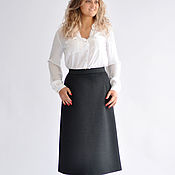 Одежда handmade. Livemaster - original item MIDI skirt a-line a-line black. Handmade.