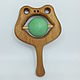 Wooden toy rattle Frog. Teethers and rattles. Shop Grizunok teether. Online shopping on My Livemaster.  Фото №2