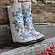 Boots in stock and to order, on the sole of ' Blue roses'. Felt boots. валенки Vladimirova Oksana. My Livemaster. Фото №4