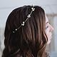 Copy of Gold wedding headpiece, pearl hair vine, bridal headpiece, Hair Decoration, Tomsk,  Фото №1