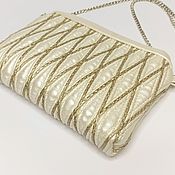 Свадебный салон handmade. Livemaster - original item White wedding clutch, handbag for the bride, summer white handbag, 194. Handmade.
