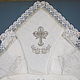 Order Baptismal Terry cloth diaper. Gradeva Anna Christening sets (krestimbaby). Livemaster. . Сhristening diaper Фото №3