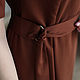 Платье PETRA из натуральных тканей шоколадного цвета. Платья. IRINA BRAGUTSA. Интернет-магазин Ярмарка Мастеров.  Фото №2