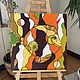 diptych. ' Magic dream of a fisherman ' Abstraction. Pictures. White swan. Online shopping on My Livemaster.  Фото №2