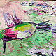Hummingbird bird oil painting 'Summer Heat' abstraction. Pictures. Svetlana Samsonova. My Livemaster. Фото №4