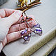 Copper earrings with Amethyst Small purple earrings with stones. Earrings. Strangell Jewelry. My Livemaster. Фото №4