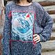 Вязаная кофта Батик "Рыба". Блузки. Марьяна Batik (sheltikart). Ярмарка Мастеров.  Фото №9