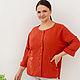 Blouse made of muslin with embroidery color terracotta. Blouses. NATALINI. Online shopping on My Livemaster.  Фото №2