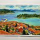  Oil painting Landscape 'Over the roofs. Rovinj'. Pictures. Fine Art for Joy. My Livemaster. Фото №4