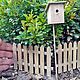 Furniture for dolls - the fence and birdhouse for miniature garden. Doll houses. MiniDom (Irina). My Livemaster. Фото №4