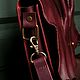 Сумка "Burgundy". Классическая сумка. natural_hair_dolls / dd_leather. Ярмарка Мастеров.  Фото №5