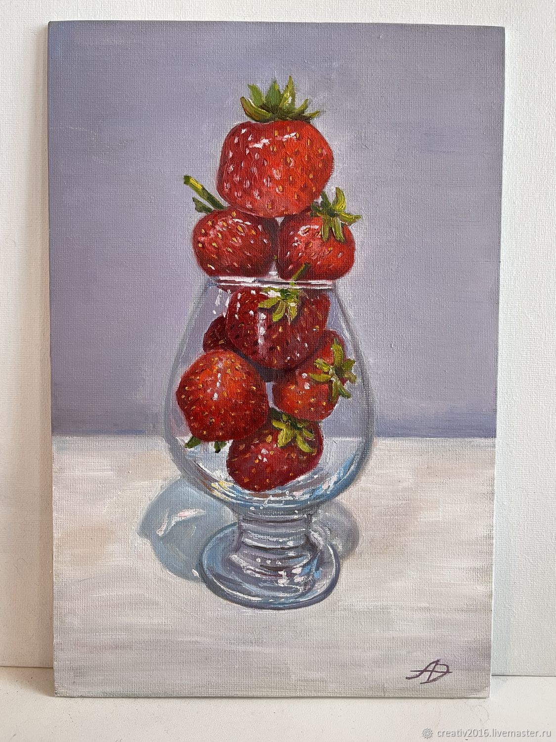 Клубника Strawberry Картина маслом в интернет-магазине Ярмарка Мастеров ...