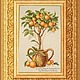 Апельсиновое дерево. Ручная вышивка крестом, Картины, Челябинск,  Фото №1