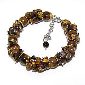 Украшения handmade. Livemaster - original item Bracelet made of beads tiger eye stones 
