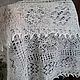 4n. Downy stole thin, openwork scarf, Cape, accessories, white, Wraps, Orenburg,  Фото №1