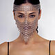 Veil mesh on the face mask silvered