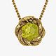 Citrine pendant with a snake devouring its own tail, Pendants, Moscow,  Фото №1