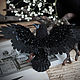 Заказать Черный ворон в полете. Брошь. Wonderful bird. Irina Zhovner. Ярмарка Мастеров. . Брошь-булавка Фото №3