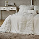 Linen bedspread with embroidery from the iris collection, Bedspreads, Orel,  Фото №1