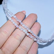 Работы для детей, handmade. Livemaster - original item Delicate beads made of natural kunzite stone with a cut. Handmade.