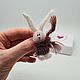Fluffy bunny brooch OLAKRA, Brooches, Pavlovsk,  Фото №1