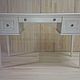 Desk pearl white color with four legs and three drawers. Will be a great piece of furniture in the home office and in the room of a young girl.