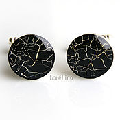 Украшения handmade. Livemaster - original item Cufflinks Cobweb black and silver color. Handmade.