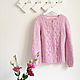 Цветочный кардиган вязаный для девочки. Кардиган. VA kids knitwear. Ярмарка Мастеров.  Фото №9