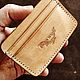 Кардхолдер из кожи растительного дубления. Визитницы. ALEX FLAIR • leather goods. Ярмарка Мастеров.  Фото №5