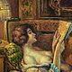 Заказать Винтаж: Винтажная картина «Девушка с книгой». Антиквариат и Винтаж. Ярмарка Мастеров. . Картины винтажные Фото №3