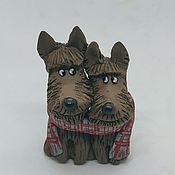 Куклы и игрушки handmade. Livemaster - original item Scotch Terriers. Ceramics. Figurines of dogs.. Handmade.