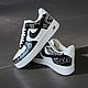Кроссовки белые Nike Air Force,унисекс, кастом бандана, ручная роспись. Кроссовки. Olgavolgoart. Роспись одежды и обуви. Кастом. Ярмарка Мастеров.  Фото №9