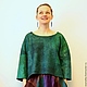 Felted sweatshirt Emerald. Sweaters. FeltOx. Online shopping on My Livemaster.  Фото №2