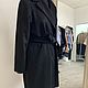 Пальто-халат чёрное из шерсти с кашемиром Max Mara. Пальто. Olga Verbitskaya.Тихая роскошь.. Интернет-магазин Ярмарка Мастеров.  Фото №2