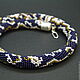 Harness bead 'Blue Paisley Patterns' beaded decoration. Necklace. Zolotaya-Ribka (Zolotaya-Ribka). My Livemaster. Фото №4