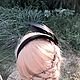 Headbands: Black velvet headband with feathers. Headband. silk fairy tale. My Livemaster. Фото №4