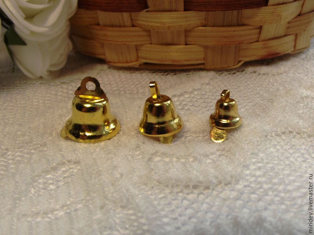 Колокольчики золотые и серебряные (3 размера), Бусины, Москва,  Фото №1