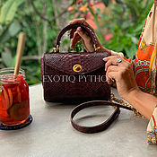 Сумки и аксессуары handmade. Livemaster - original item Bag leather Python. Handmade.