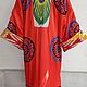Order Uzbek robe made of suzane and ikat. Boho coat, caftan. S049. businka34. Livemaster. . Robes Фото №3
