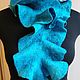 Felted turtleneck scarf with flounces Sea wave, Scarves, Moscow,  Фото №1
