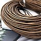 1 m Cord leather 2 mm Brown (746-COR), Cords, Voronezh,  Фото №1