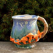 Посуда handmade. Livemaster - original item Forest mug with chanterelles.. Handmade.