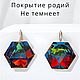 Серьги KAL HEXAGON Swarovski 16 мм VM. Серьги классические. Marea Crystal. Интернет-магазин Ярмарка Мастеров.  Фото №2