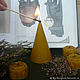 Восковая свеча Конус (свечи из пчелиного воска). Свечи. Мария Dragonia свечи и украшения. Интернет-магазин Ярмарка Мастеров.  Фото №2