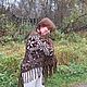 Шаль "Магия цвета" коричневая чистошерстяная. Шали. Елена- L. Ярмарка Мастеров.  Фото №4
