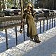 Пальто Дубленка длинная эко замша и мех р.46-48. Дубленки. sveta006. Ярмарка Мастеров.  Фото №5