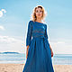 Linen dress 'Beauty of simple lines' (blue shades). Dresses. AltrA. Online shopping on My Livemaster.  Фото №2